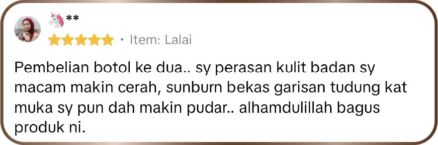 Ulasan pelanggan yang membeli botol kedua.